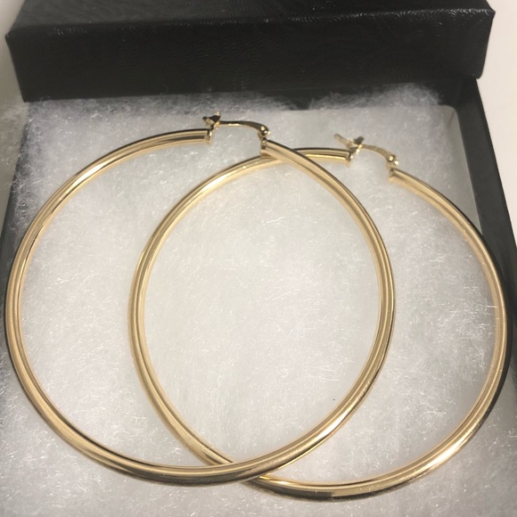 Jewelry - 18k Gold Filled Large Hoop Earrings